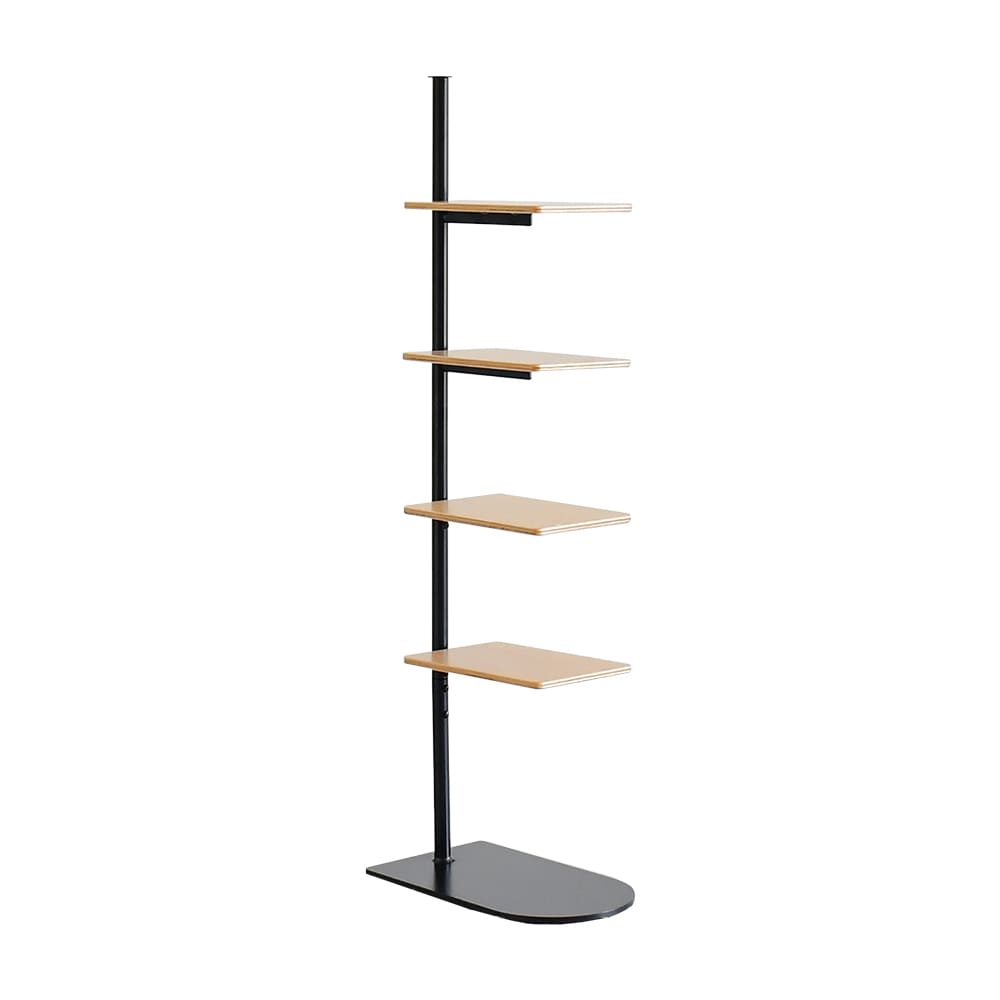 UD27N-BK Side Table Stand Matte Black Wood NR