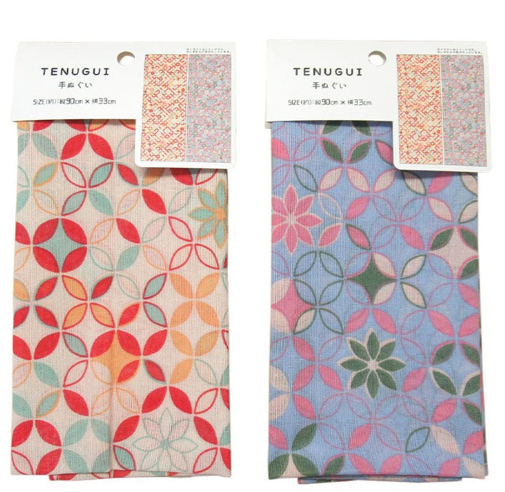 Cotton Blend Tenugui - Hanashippou Pattern
