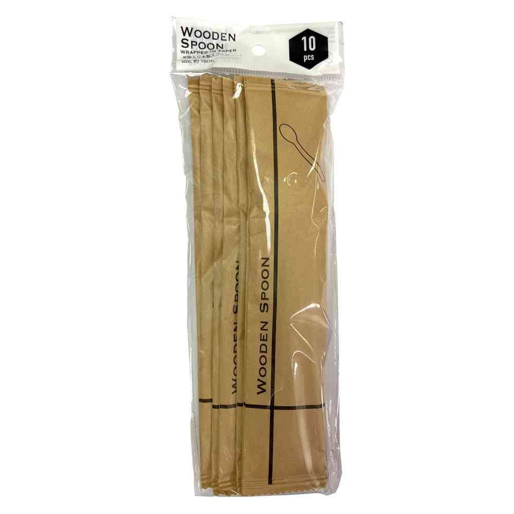 K's International Individually Wrapped Wooden Spoon 16cm Pack of 10