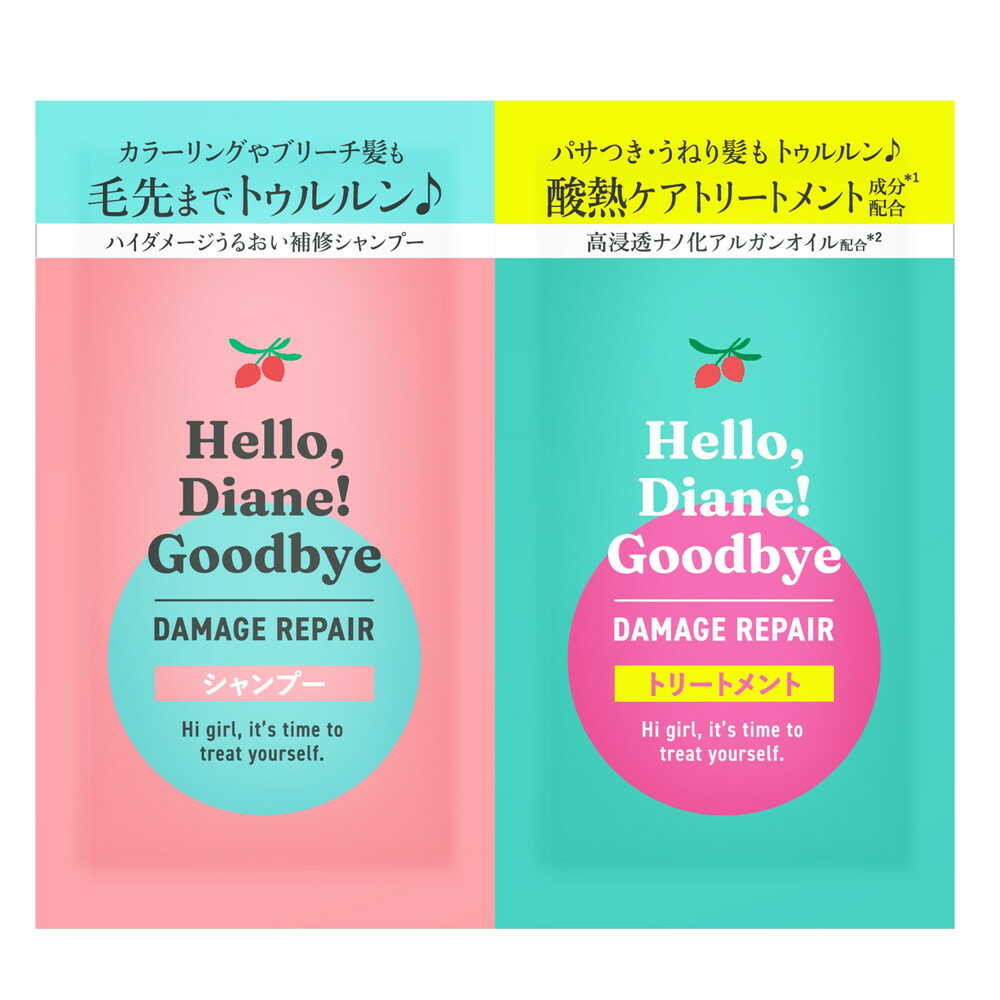 Diane Hello Diane Goodbye High Damage Repair Shampoo & Treatment Trial 10ml x 2