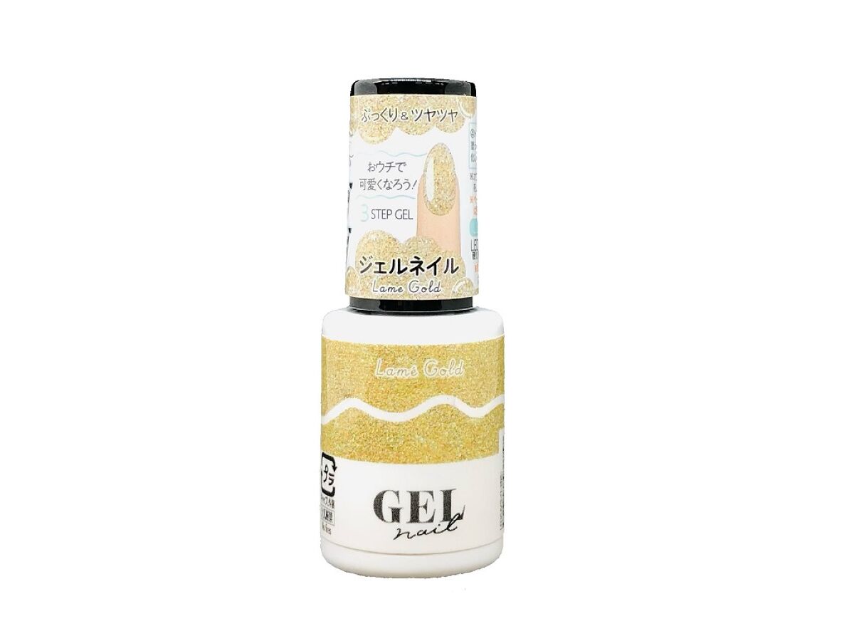 BRG Gel Nail 3 Glitter Gold