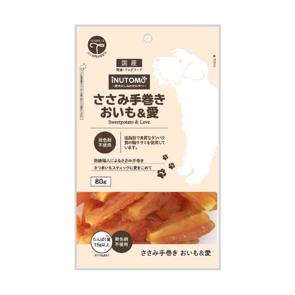 Tomodachi iNUTOMO Chicken Fillet Wrapped Sweet Potato & Love 80g