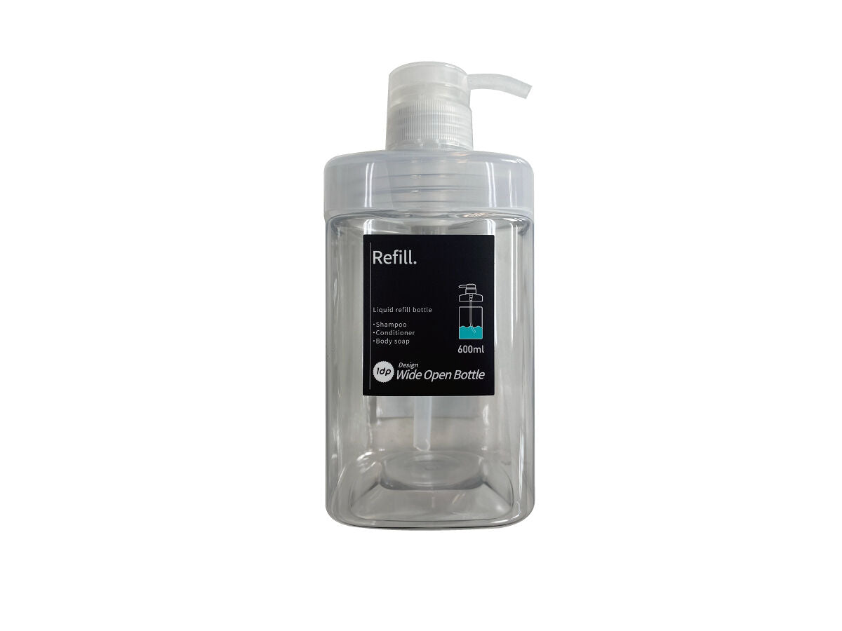 1dp Wide Mouth Pump Bottle (Square, Clear)