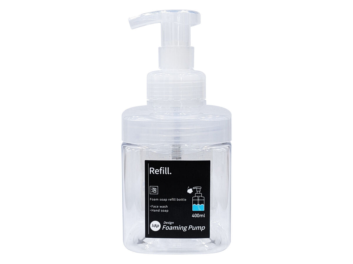 1dp Wide Mouth Foam Bottle (Square, Clear)