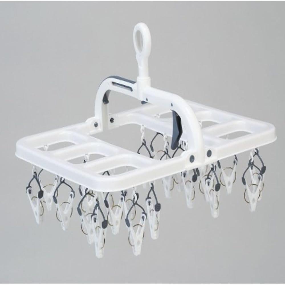 Park Lane ONE Easy-to-Use Hanger 24 Clips Gray