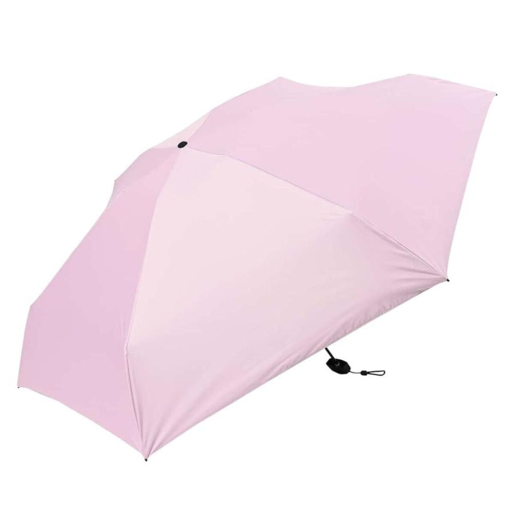 Rain and Shine Folding Umbrella 55cm Peach Drop UV Protection 52005PK