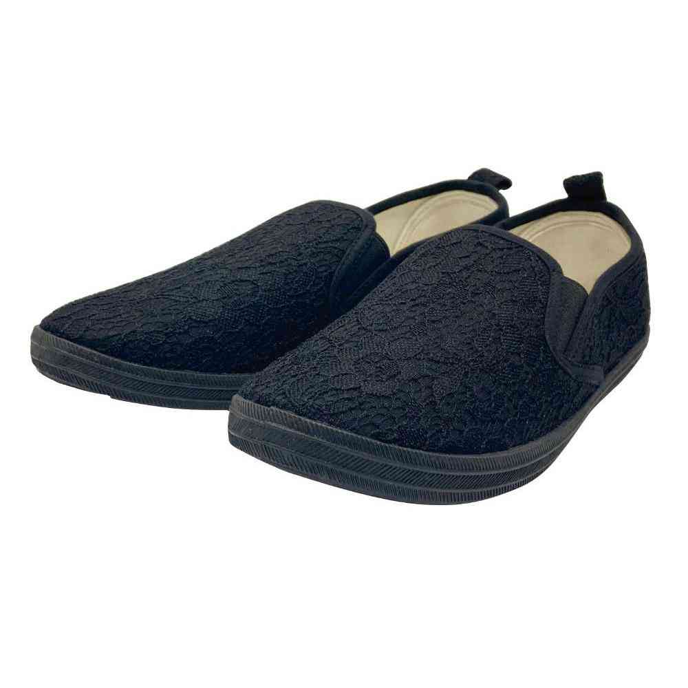 Queen Trading Women's Slip-On Lace Black Size L