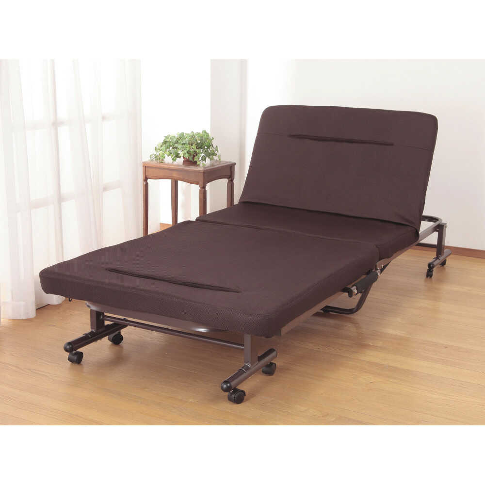 Folding Sofa Bed No Assembly Brown