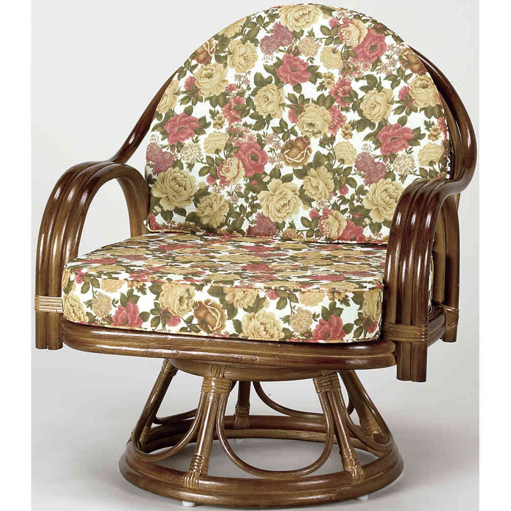 Natural Rattan Middle High Type Rotating Chair - Comfortable