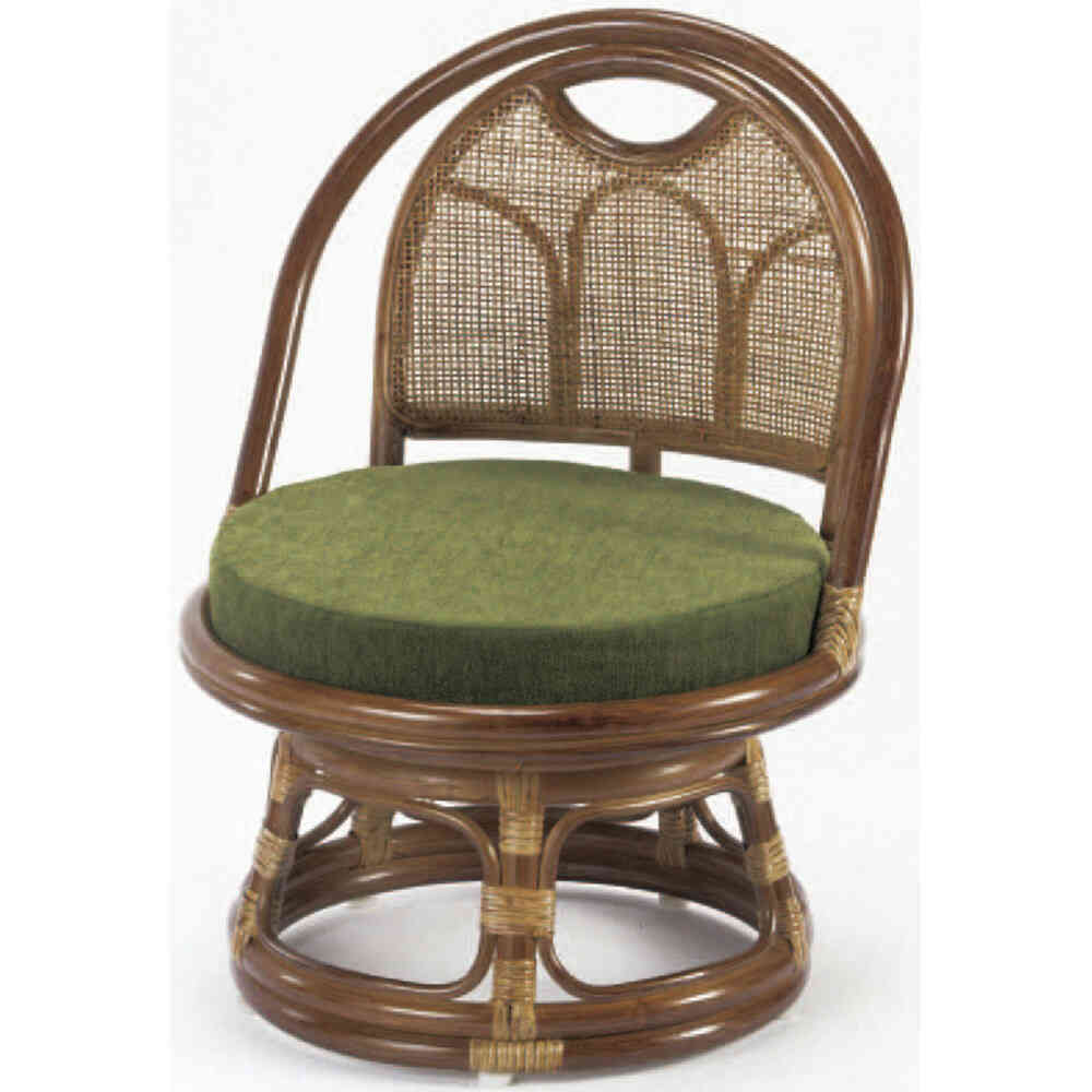 Natural Rattan Low Type Rotating Chair