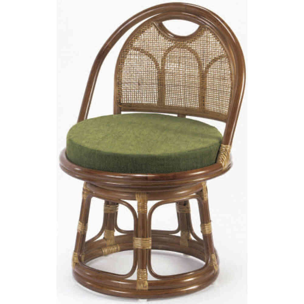 Natural Rattan Middle Type Rotating Chair