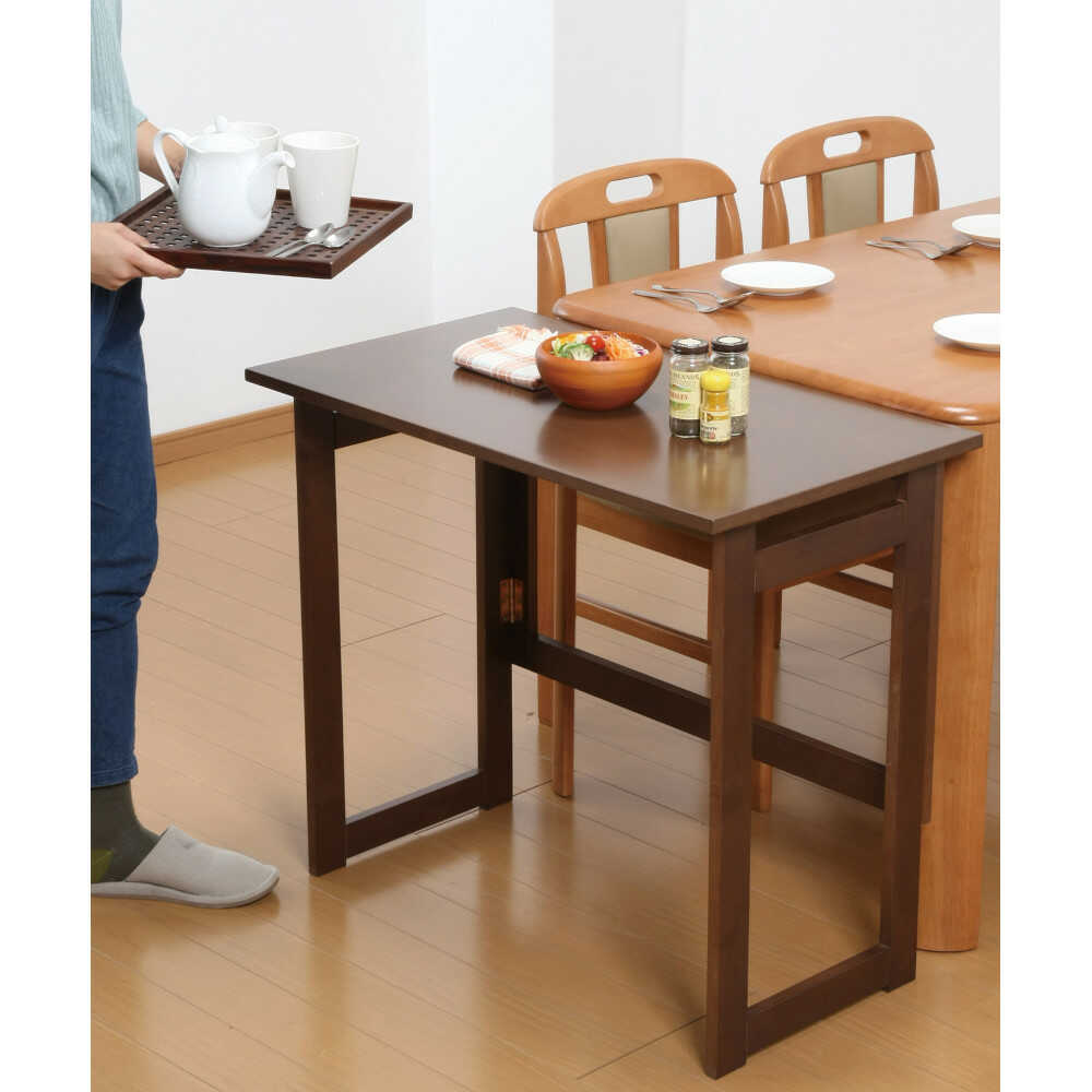 Natural Wood Folding Table Height 55cm BR