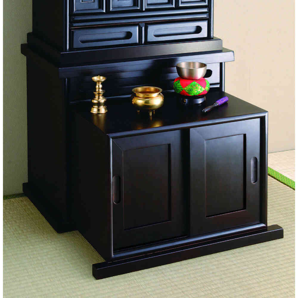 Buddhist Altar Base 45cm Width Ebony Finish