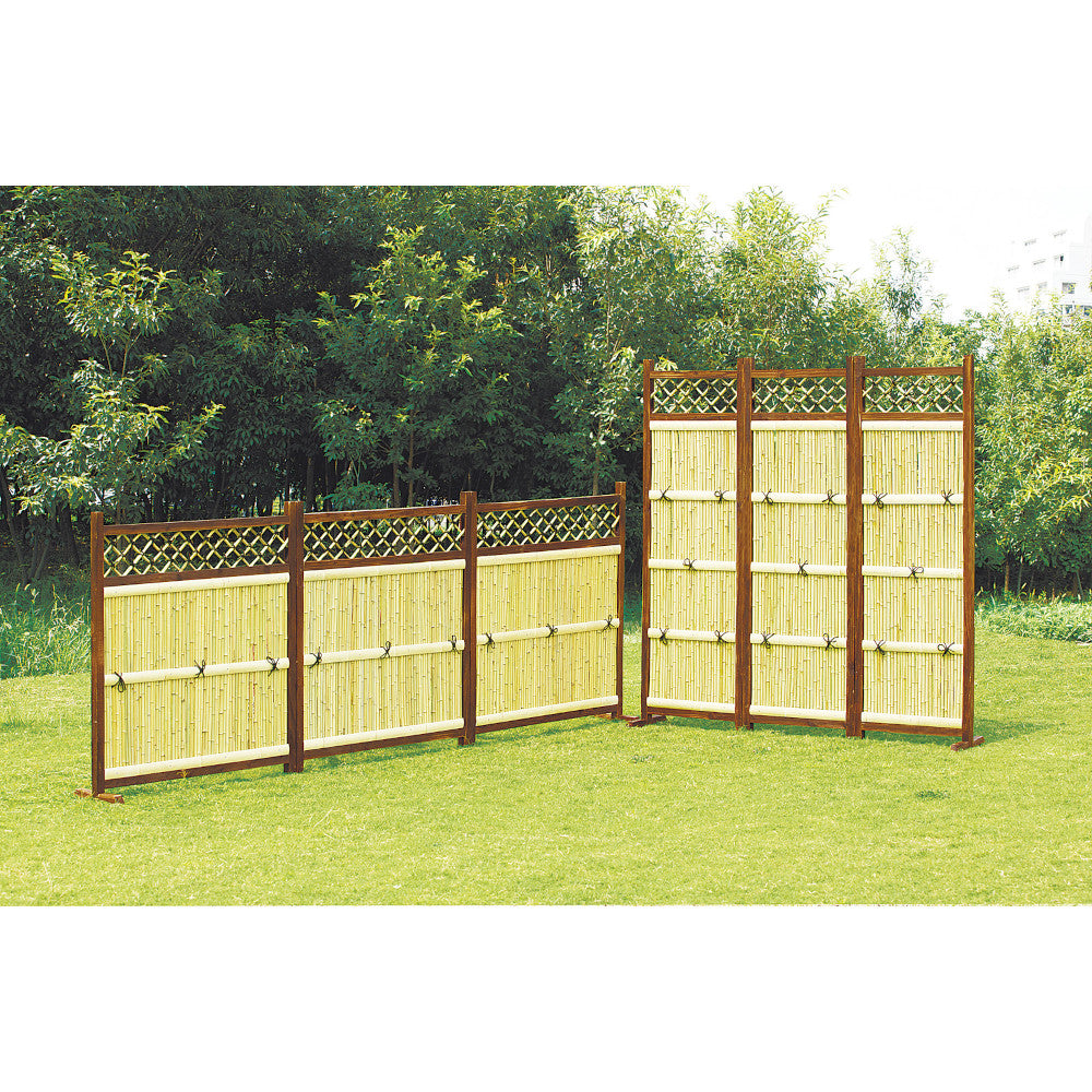 Bamboo Privacy Fence Set of 3 Horizontal