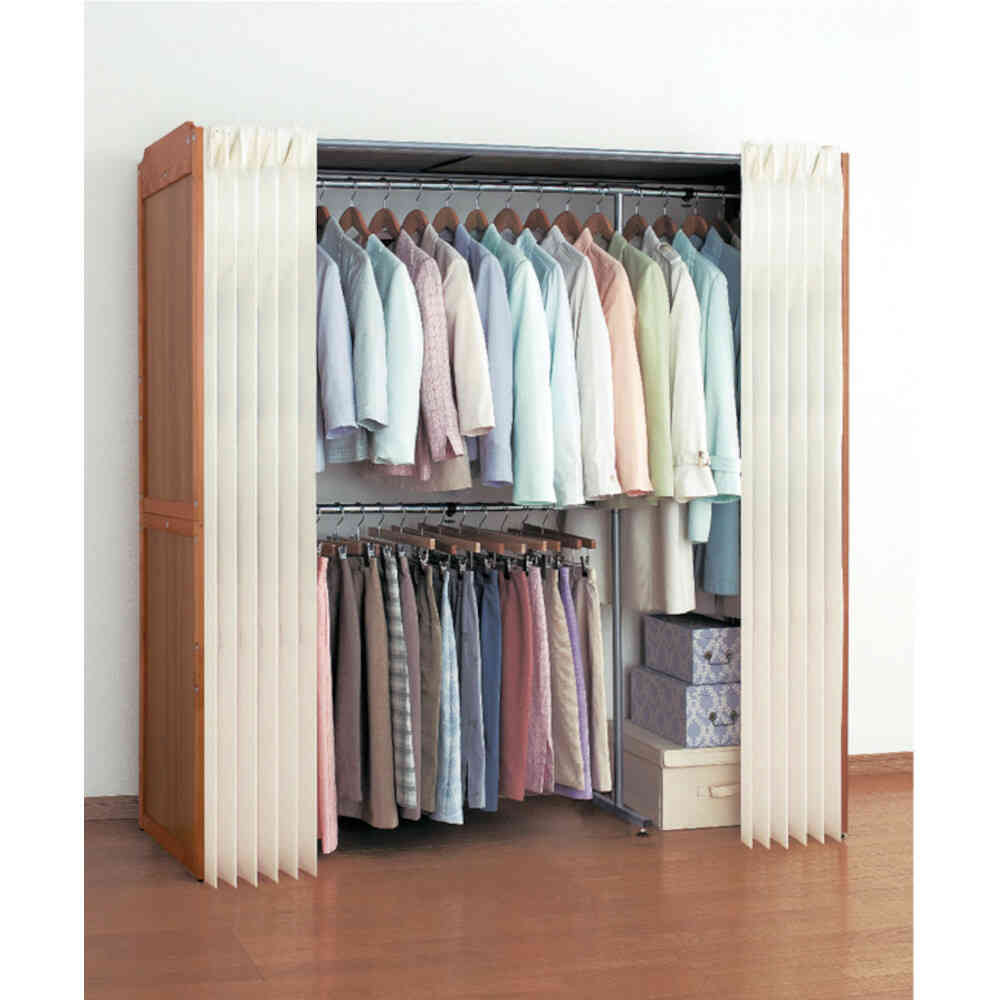 Wooden Expandable Closet Hanger without Shelf