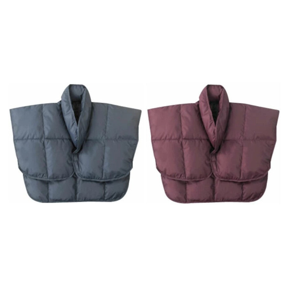 Warm Down Shoulder Wrap Set of 2 Navy + Burgundy