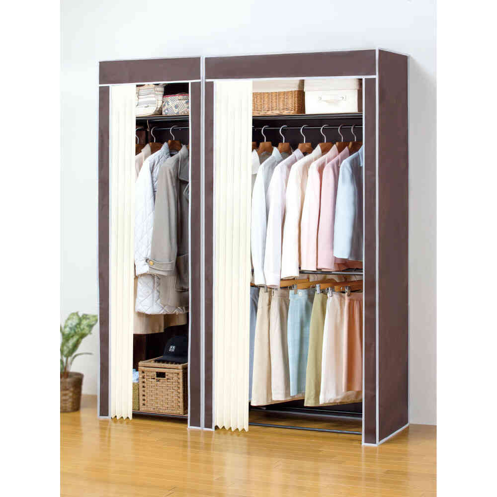 Closet Hanger with Selectable Cover 90cm Width 2-Tier