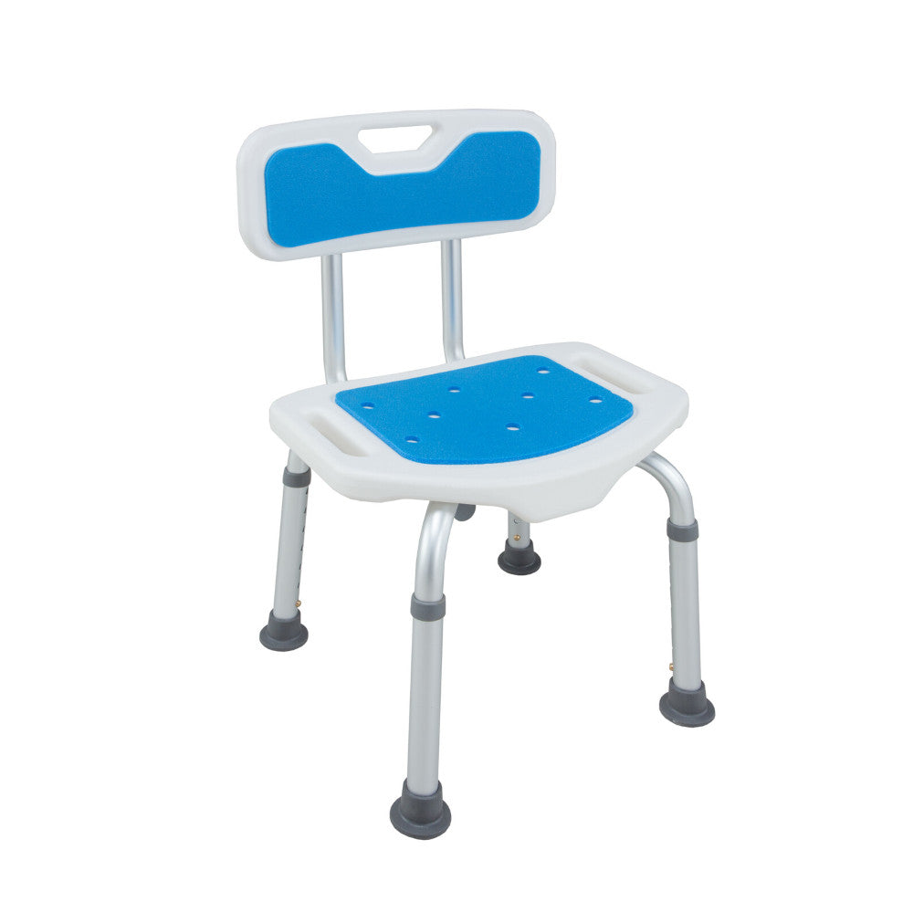 H.W Aluminum Shower Bench Blue [04262]