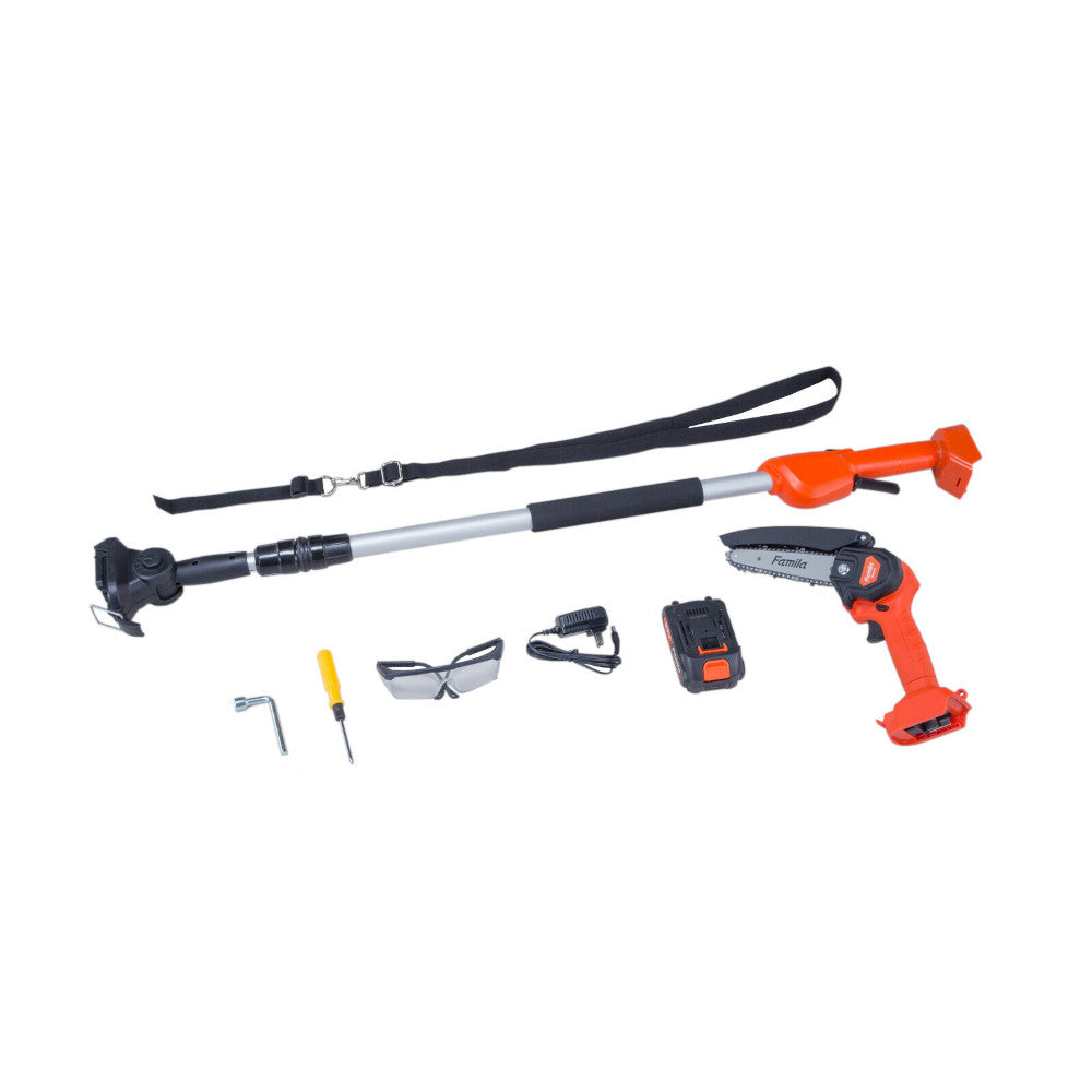 NEW Pole Chainsaw 8-Piece Set + Spare Battery [04287]