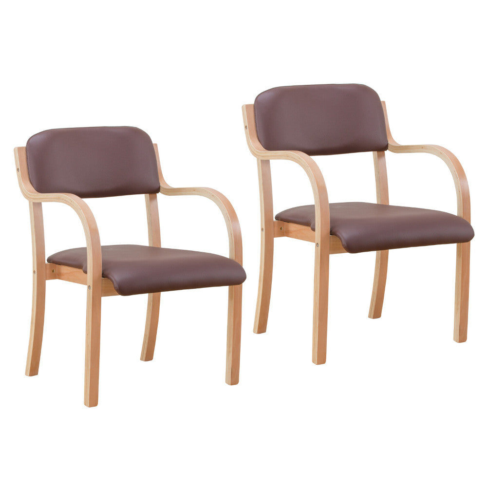 Standing Support Chair 2-Piece Set Dark Brown