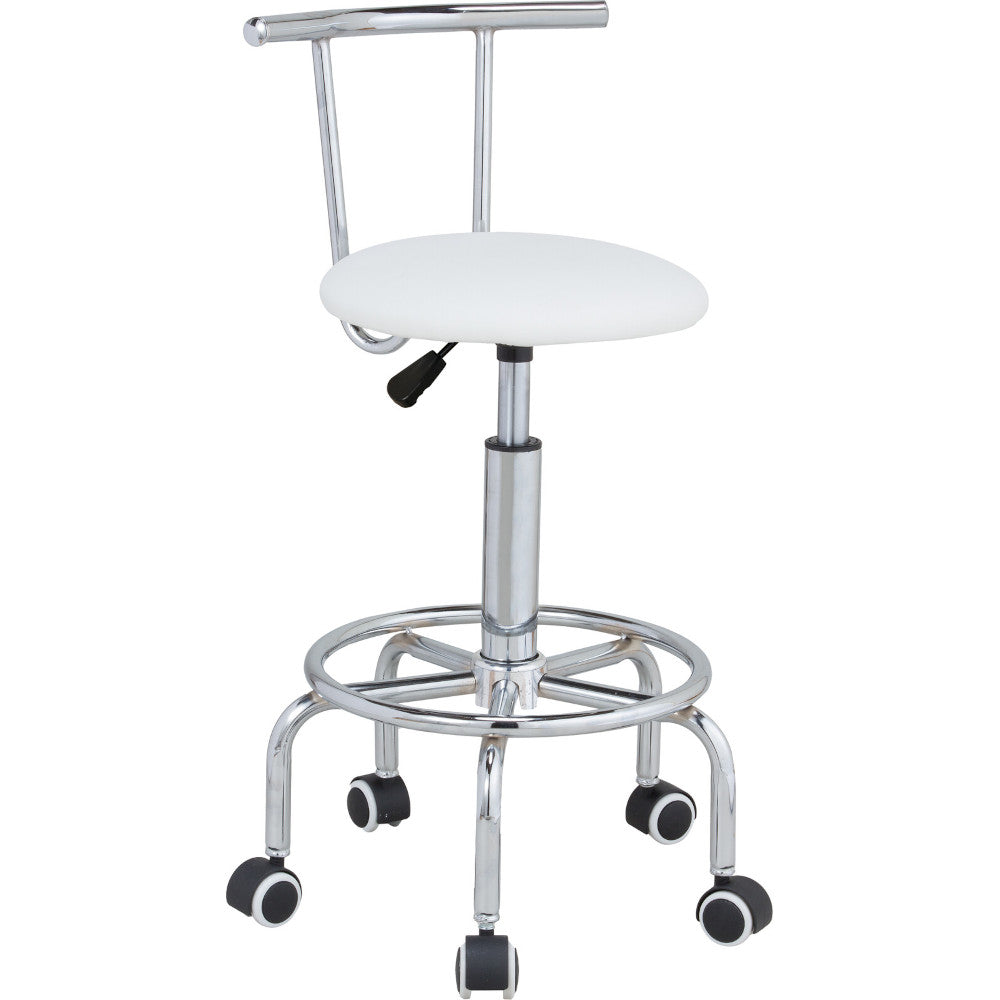 Easy Height Adjustable Rotating Chair - White