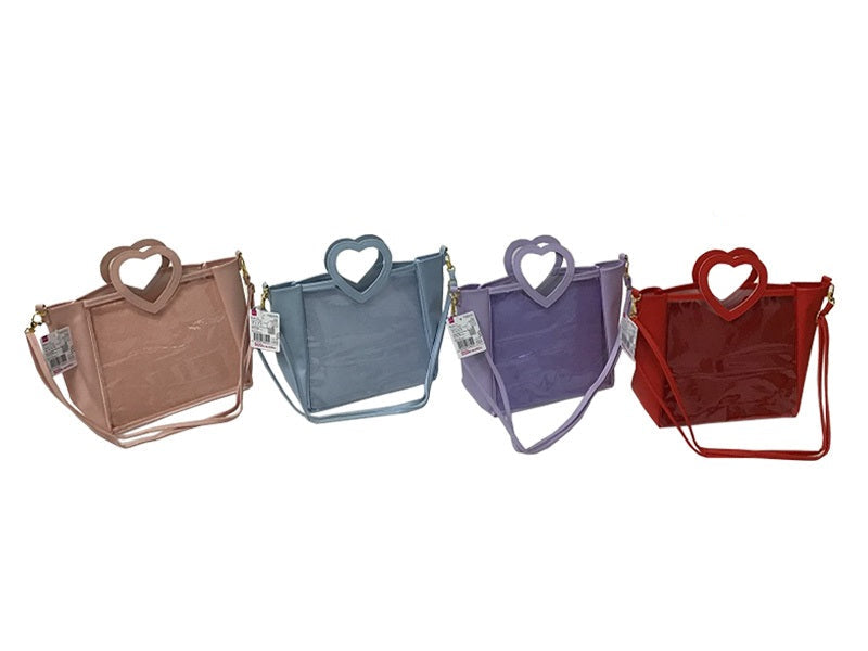 Oshi-Katsu Bag, Heart Handle 2-Way Shoulder Bag (Red, Pink, Blue, Purple)