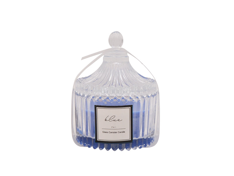 Glass Canister Candle (Blue)