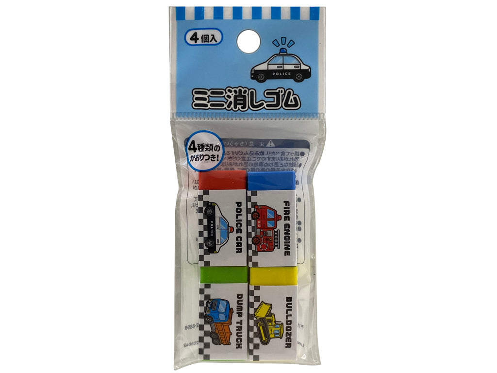Mini Eraser 4P (Vehicles)