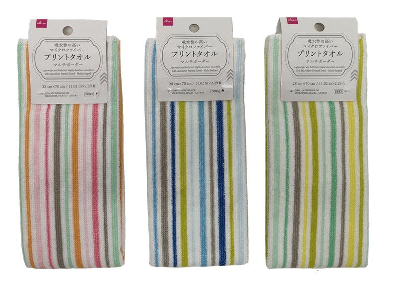 Fluffy Microfiber Printed Towel (Multi-Stripe)
