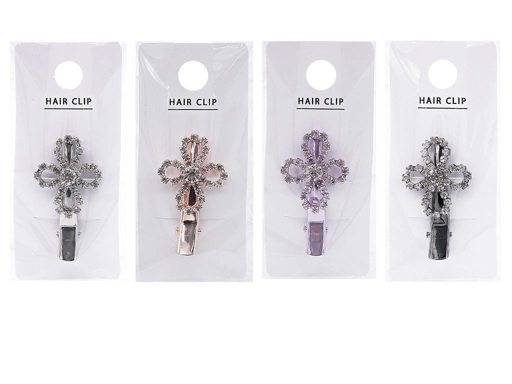 Hair Clip (Rhinestone, Flower)