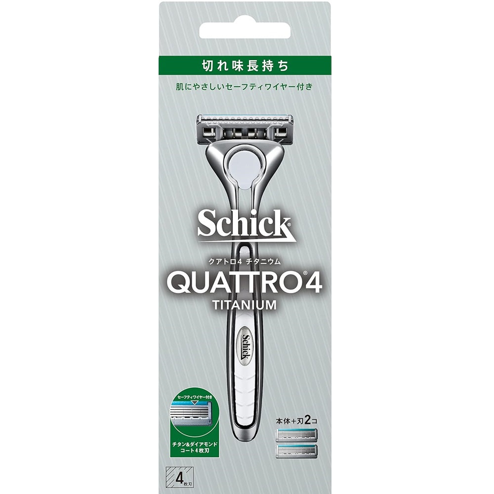 Schick Quattro 4 Titanium Holder with Blade + 1 Replacement Blade