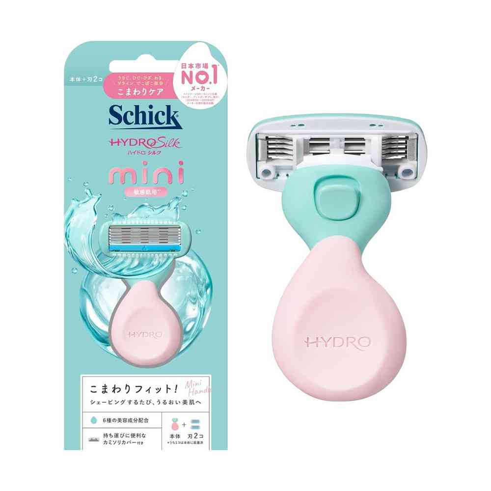 Schick Hydro Silk Sensitive Skin Holder Mini + 2 Replacement Blades