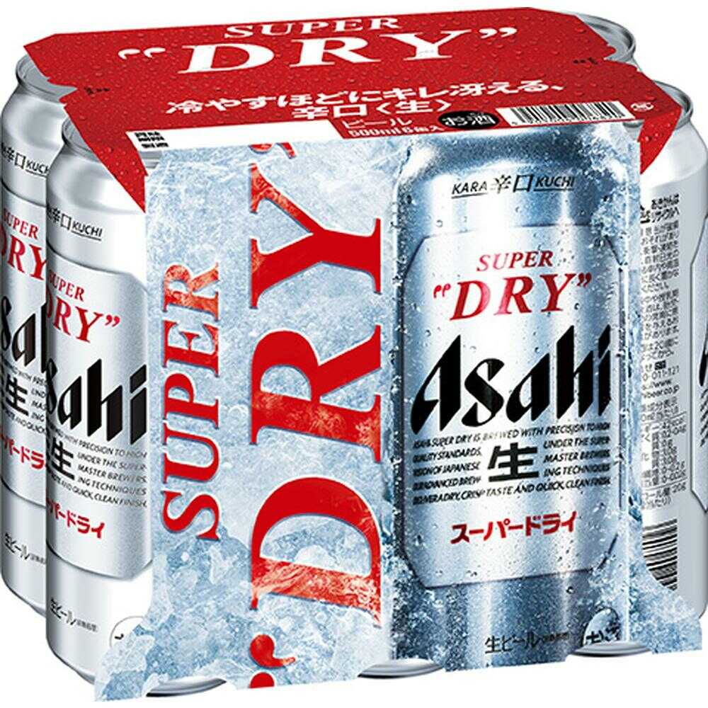 Asahi Super Dry 500ml x 6 Bottles