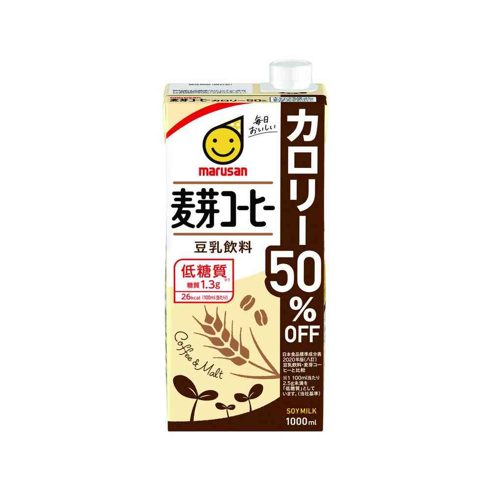 Marusan Soy Milk Drink Barley Coffee 50% Reduced Calorie 1000ml
