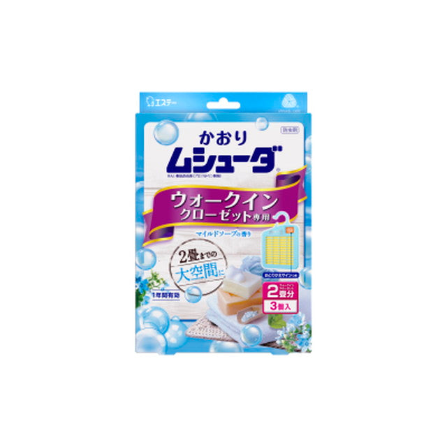 Kaori Mushuda 1-Year Effective Walk-in Closet Mild Soap Scent 3 Pieces