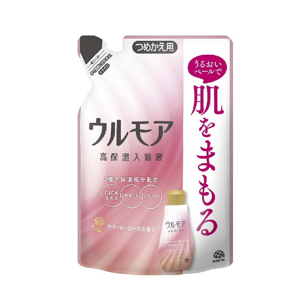 Earth Pharmaceutical Ulmoa High Moisture Bath Liquid Creamy Rose Refill 480ml