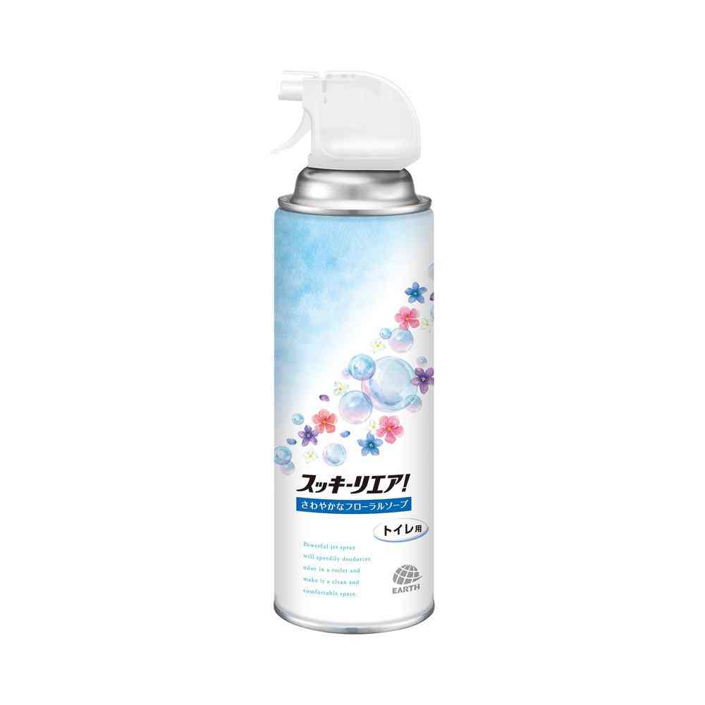 Earth Chemical Sukkiri Air! Toilet Spray Refreshing Floral Soap 350ml