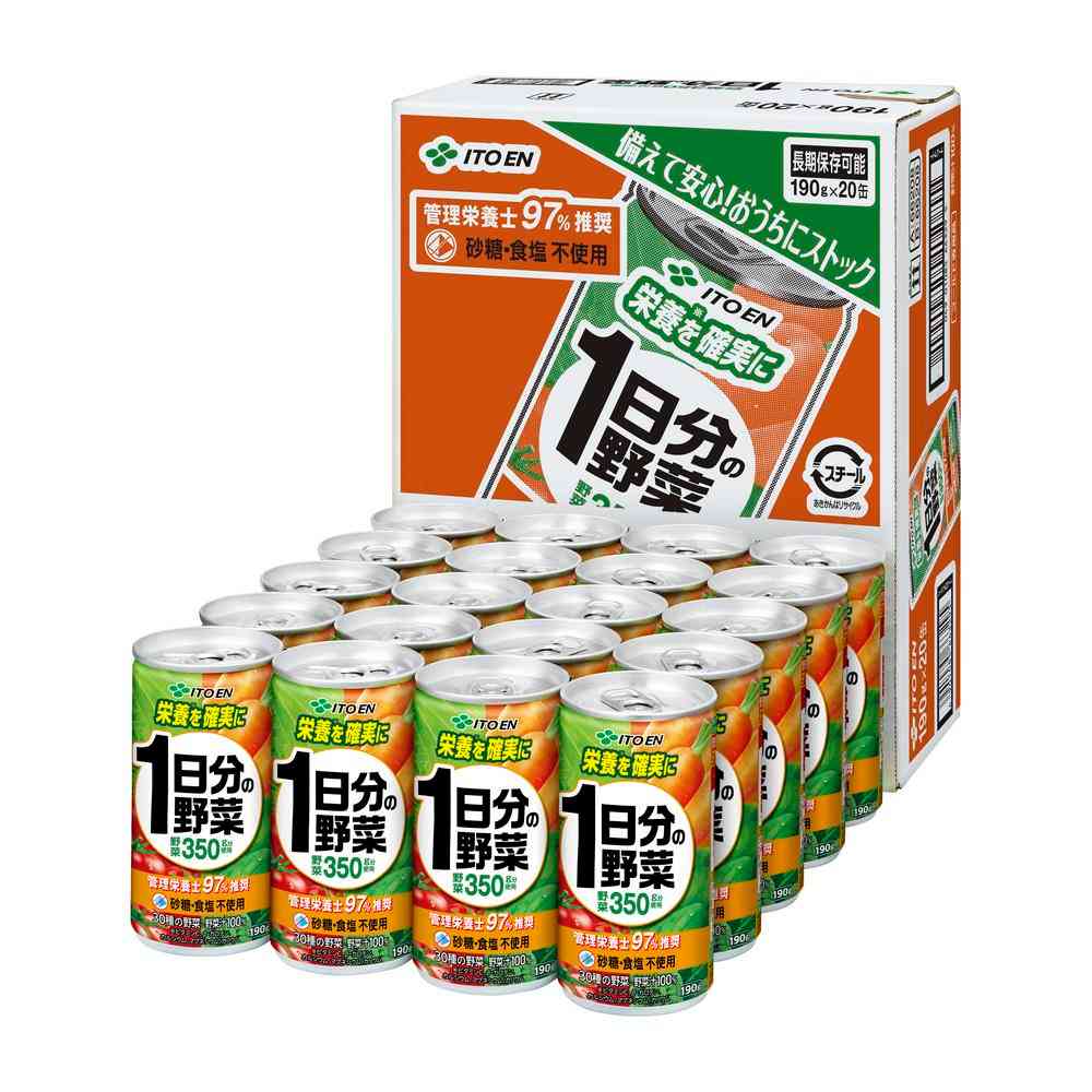 Ito En Canned One Day's Worth of Vegetables (Case) 190g x 20