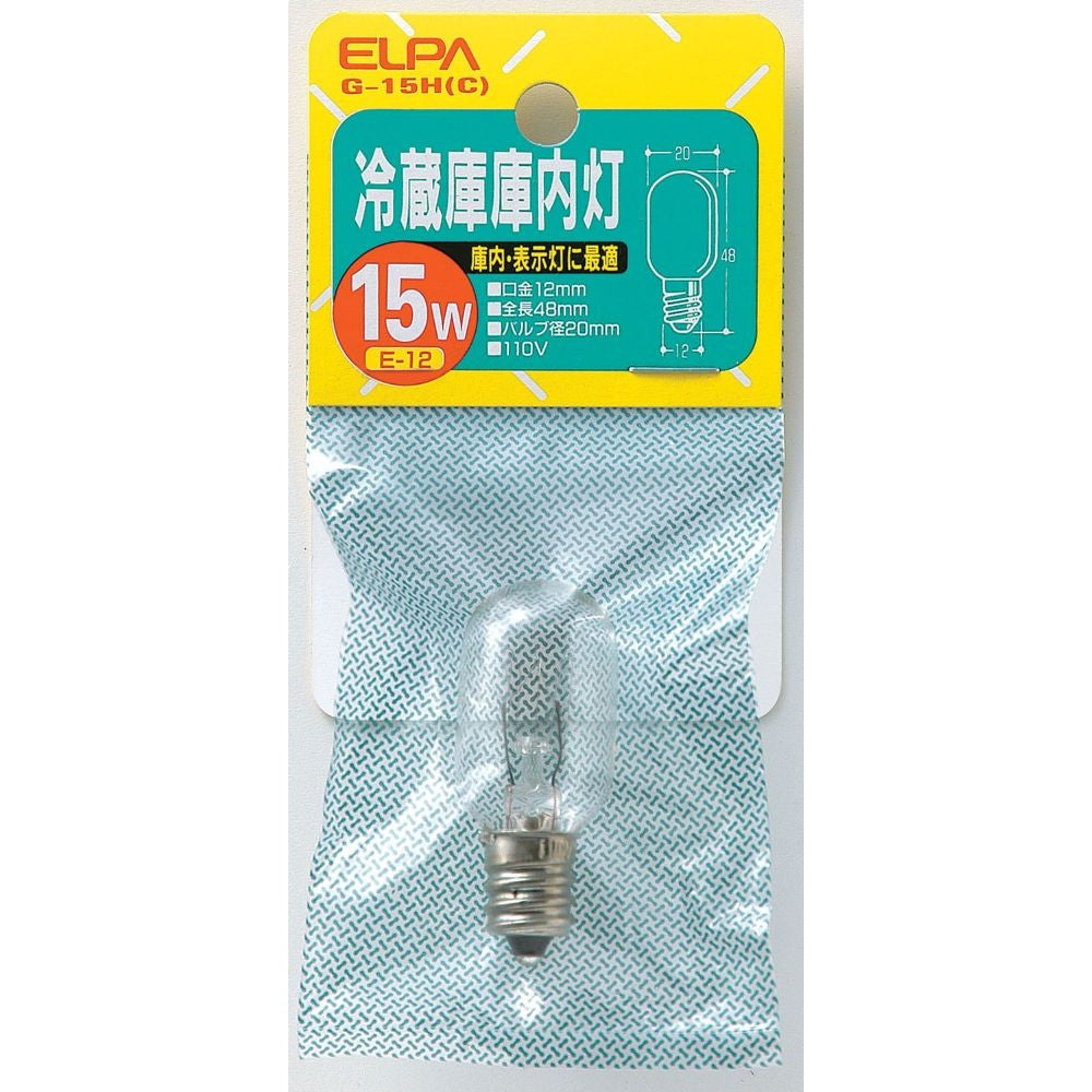 ELPA Refrigerator Interior Light 15W Clear E12 G-15H (C)