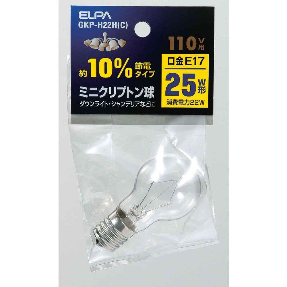 ELPA Space Bulb Incandescent E17 20W G-75H (C)