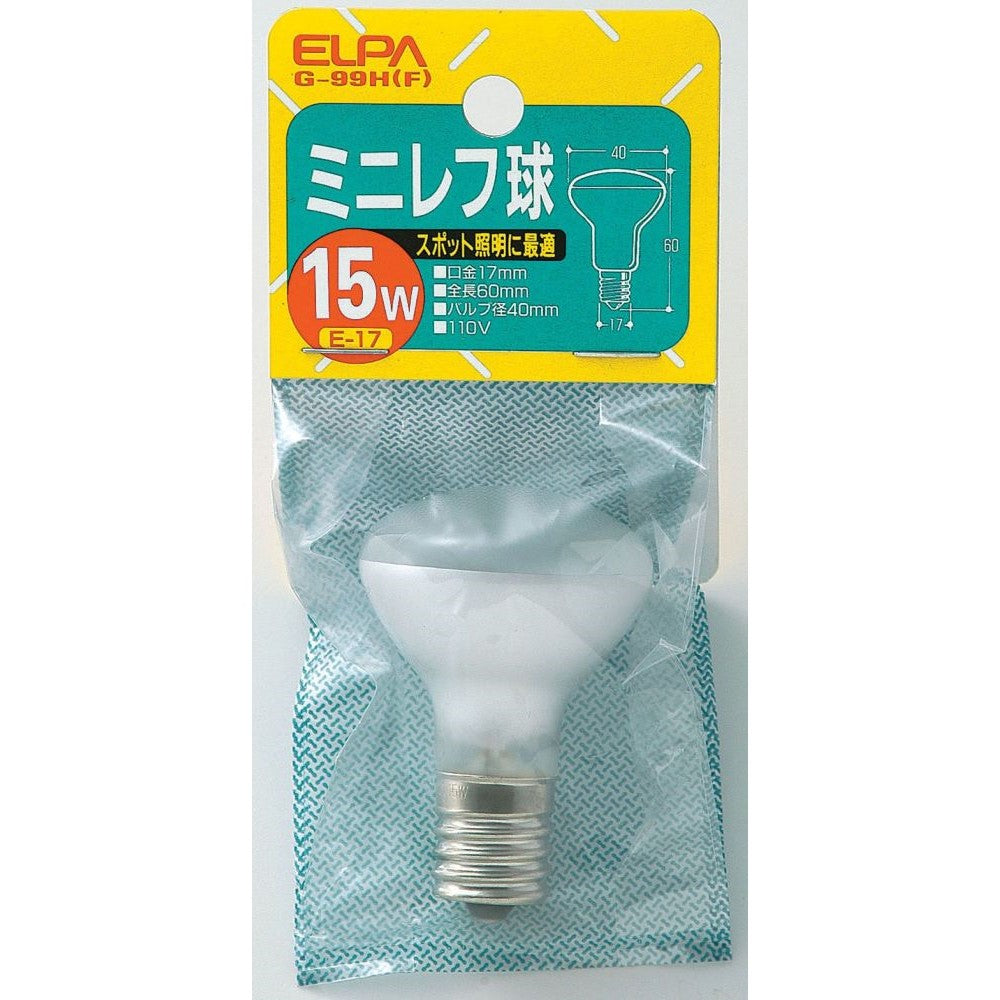ELPA Mini Reflector Bulb Incandescent E17 15W G-99H (F)