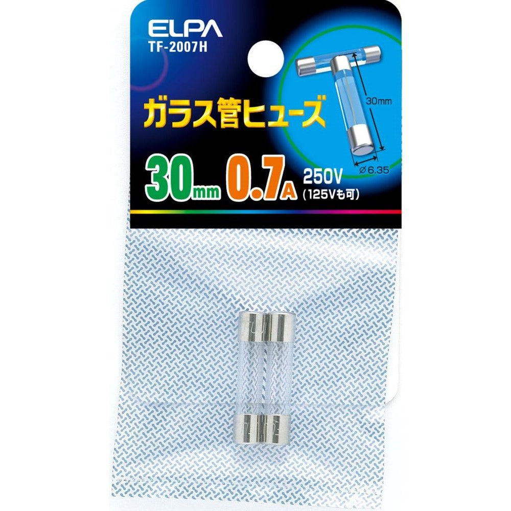 Elpa Glass Tube Fuse 30mm TF-2007H