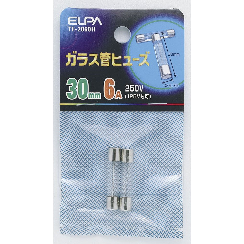 Elpa Glass Tube Fuse 30mm TF-2060H