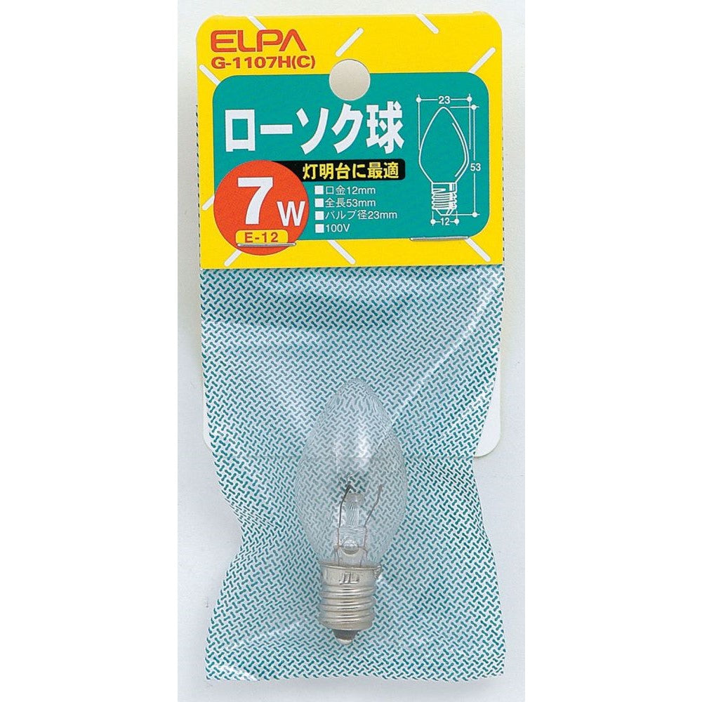 ELPA Candle Bulb Incandescent E12 7W G-1107H (C)