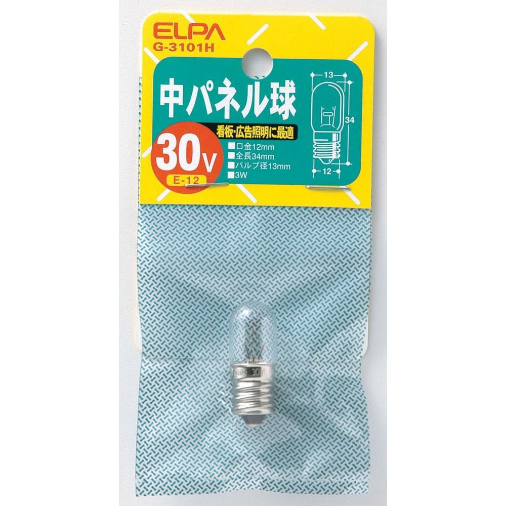 ELPA Medium Panel Bulb Incandescent E12 3W G-3101H