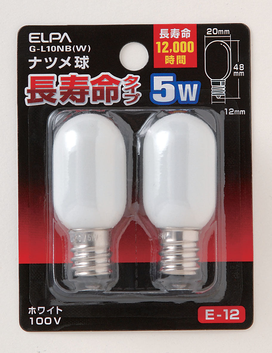 Elpa ELPA Long Natsume Bulb E12 5W White
