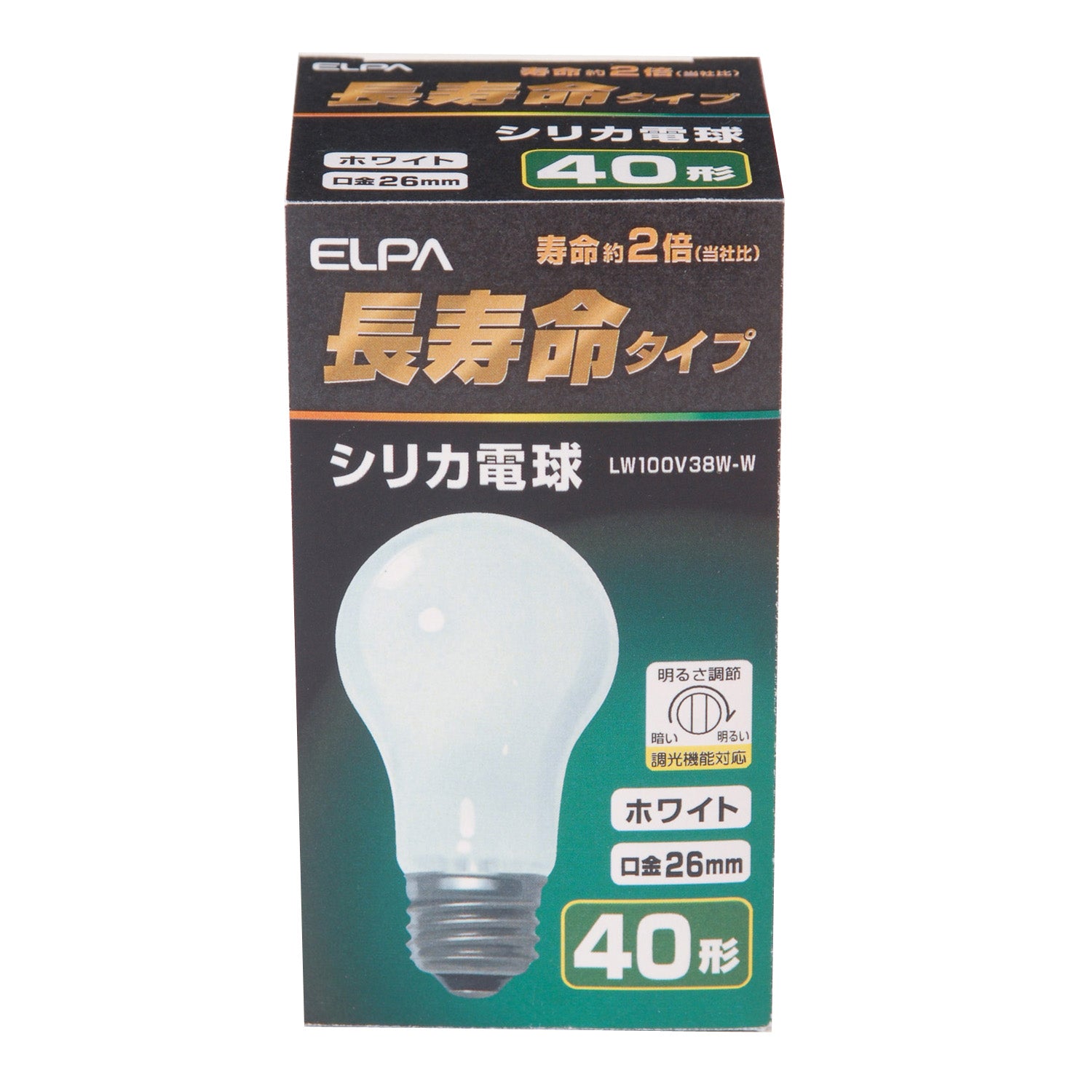 Elpa ELPA Long Life Silica 40W Equivalent Bulb E26 100V 38W White