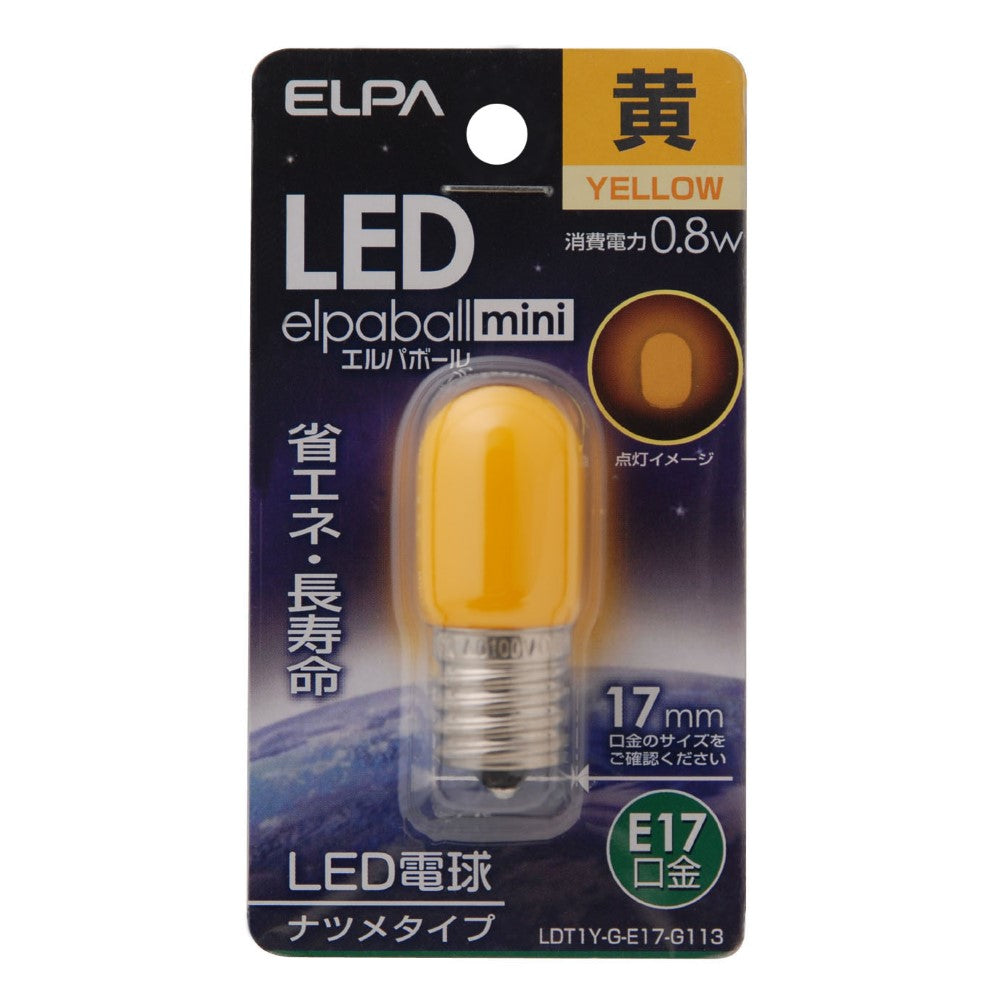 ELPA LED Decorative Bulb Natsume Type Long Life Energy Saving E17 LDT1Y-G-E17-G113
