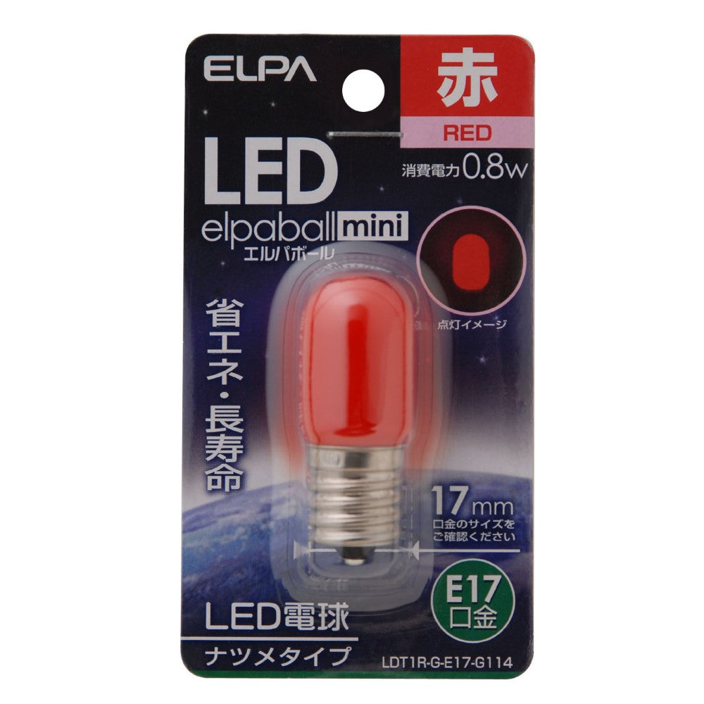 ELPA LED Decorative Bulb Natsume Type Long Life Energy Saving E17 LDT1R-G-E17-G114