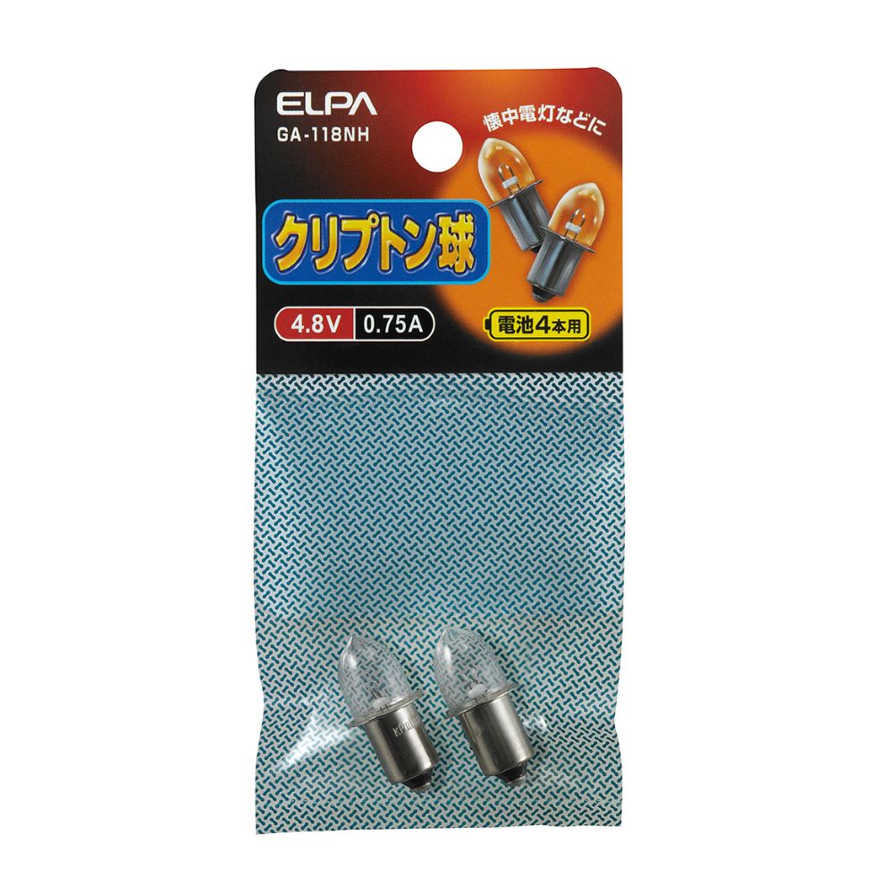ELPA Krypton Bulb Replacement Bulb 4.8V 0.75A GA-118NH (2-pack)